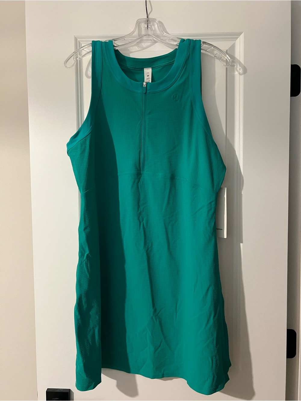 Grid-Texture Sleeveless Tennis Dress